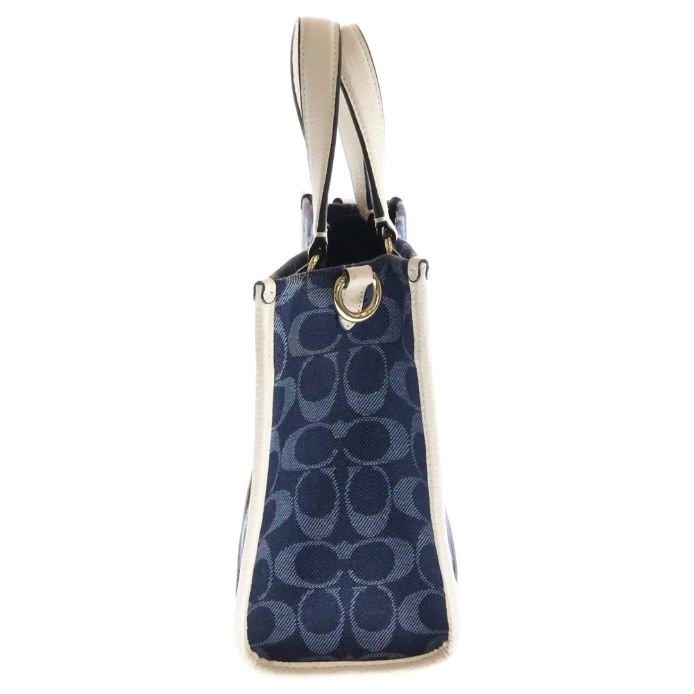 COACH(コーチ) デンプシー シグネチャーロゴ 2WAY デニムショルダーバッグ ハンドバッグ ブルー C8582