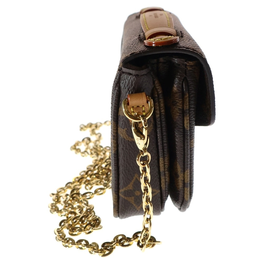 LOUIS VUITTON(ルイヴィトン) モノグラム ミクロ・メティス ショルダーバッグ ブラウン PVCレザー ハンドバッグ RFID M81267