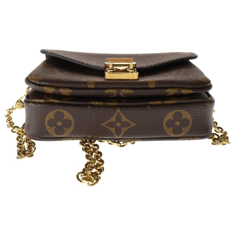 LOUIS VUITTON(ルイヴィトン) モノグラム ミクロ・メティス ショルダーバッグ ブラウン PVCレザー ハンドバッグ RFID M81267