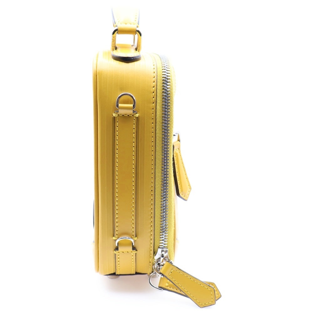 FENDI(フェンディ) ミニトローリー ワンショルダーハンドバッグ ミニハンドバッグ シルバー金具 イエロー レザー