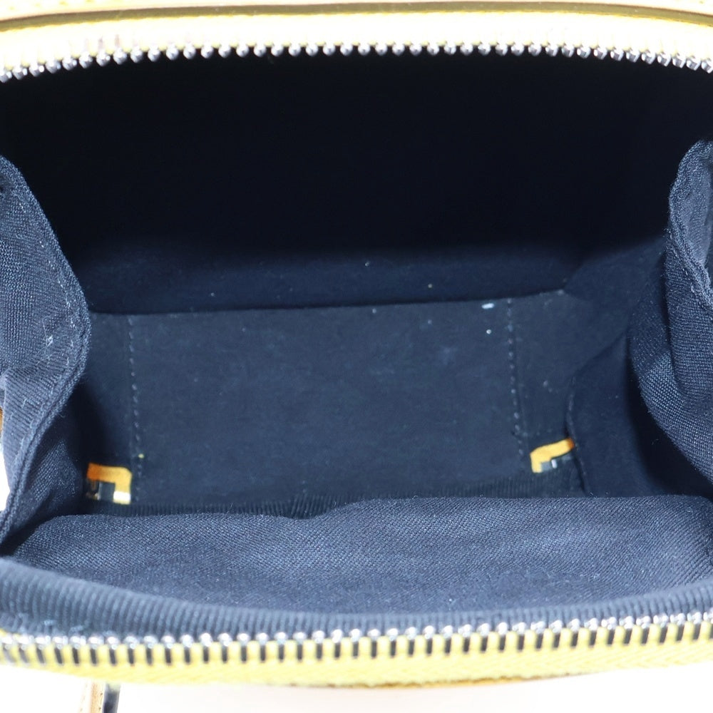 FENDI(フェンディ) ミニトローリー ワンショルダーハンドバッグ ミニハンドバッグ シルバー金具 イエロー レザー