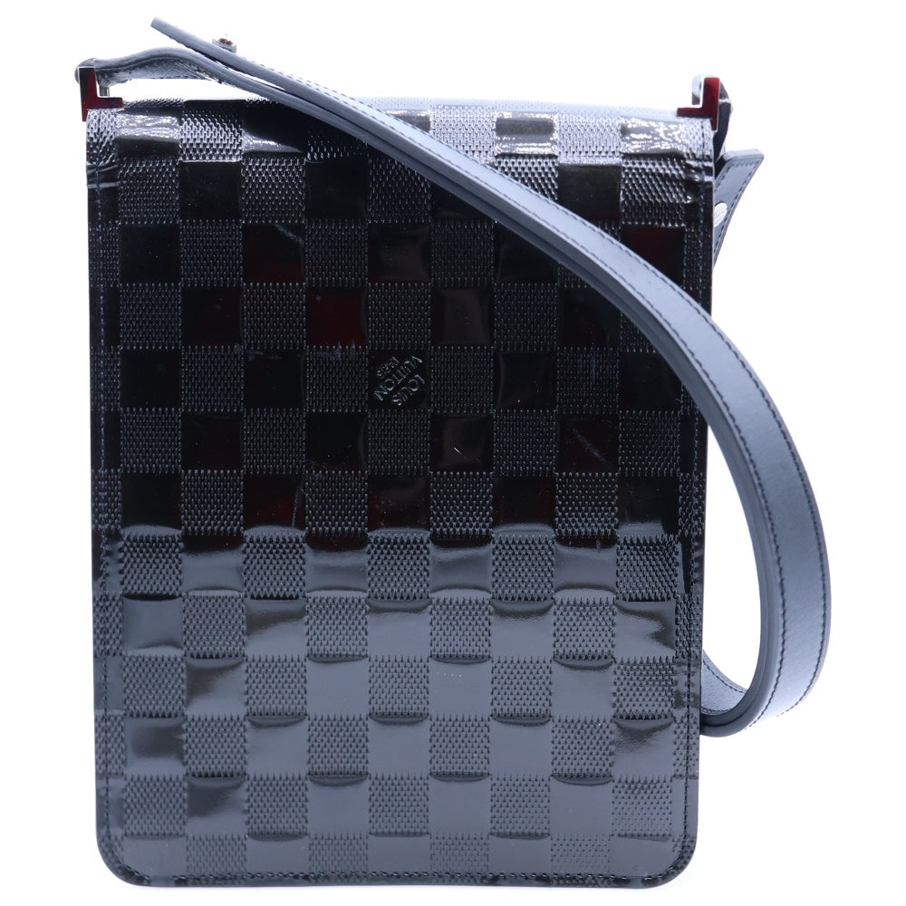 LOUIS VUITTON(ルイヴィトン) ダミエ ヴェルニ クラブ ワンショルダーバッグ ハンドバッグ ミニバッグ ブラック ノワール シルバー金具 M92127
