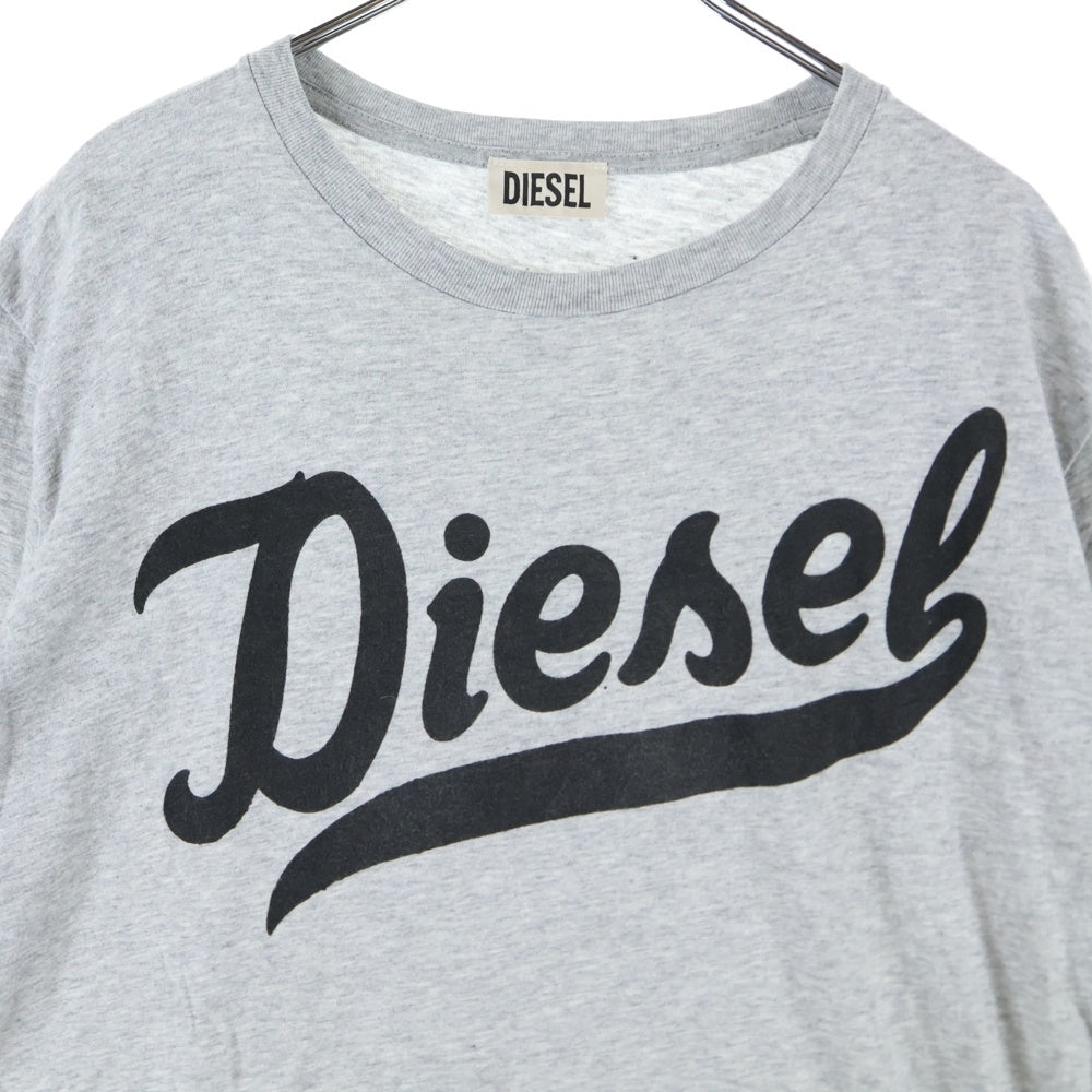 DIESEL(ディーゼル) フロントプリント コットン半袖シャツ グレー