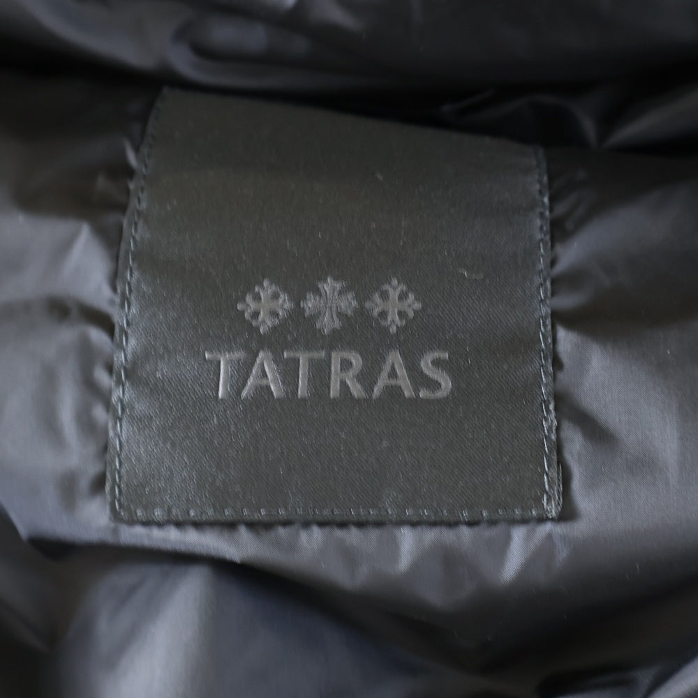 TATRAS(タトラス) 23AW ポリテアマ フーデッド ジップアップ ダウン ロングジャケット コート ブラック レディース LTAT23A4694
