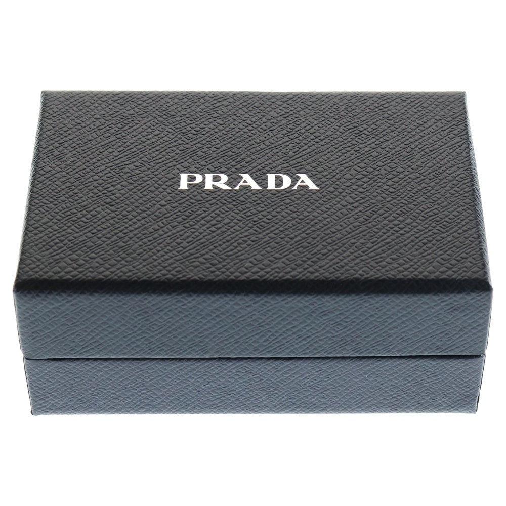 PRADA(プラダ) サフィアーノ 三つ折り財布 コンパクトウォレット コインケース ゴールド金具 ネイビー レザー 1MH021