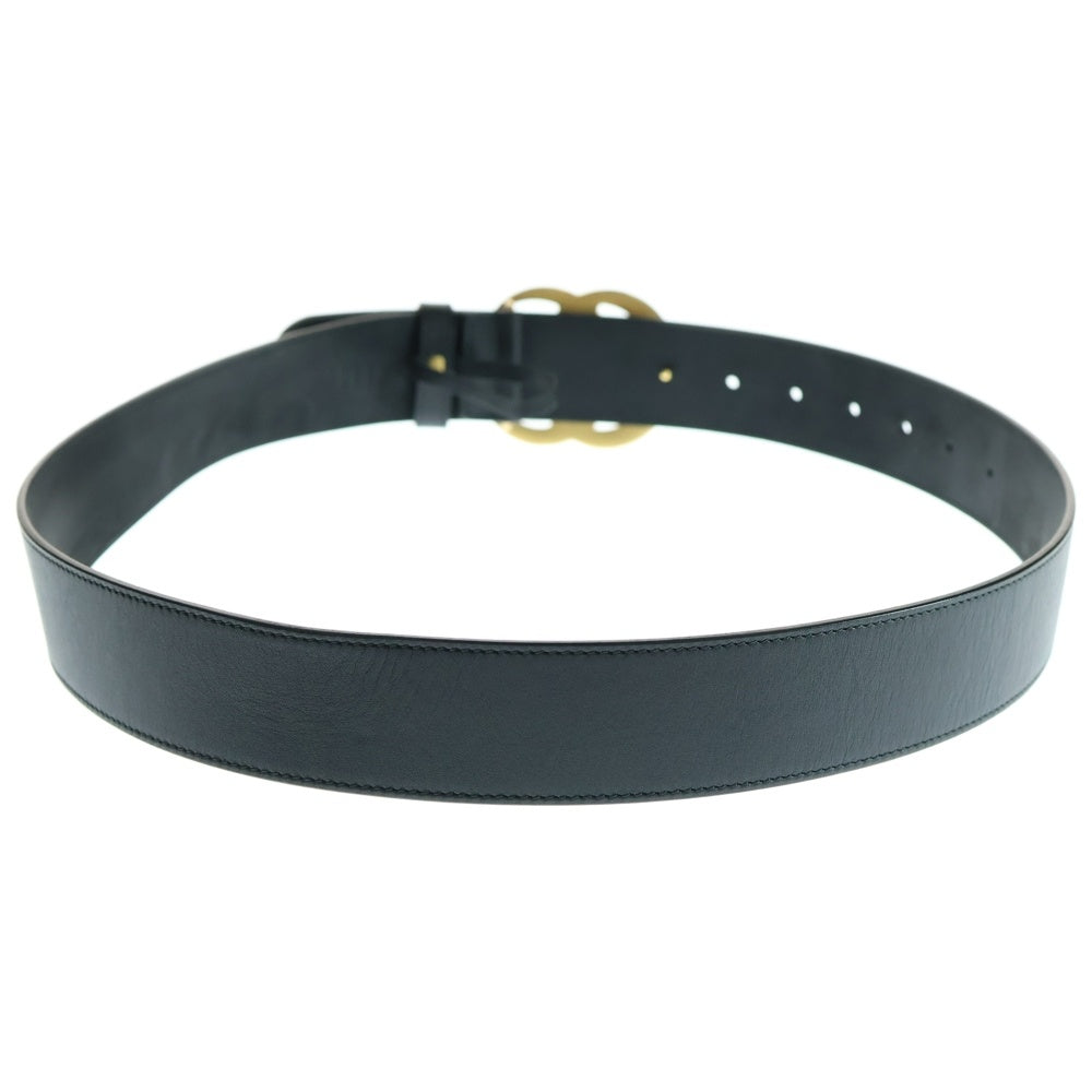 GUCCI(グッチ) GGマーモント ロゴバックル レザーベルト ブラック/ゴールド 400593