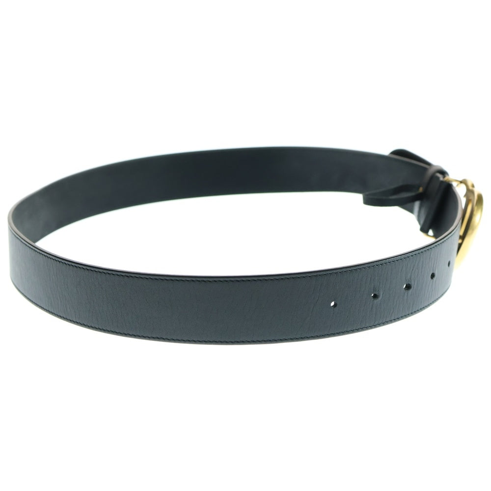 GUCCI(グッチ) GGマーモント ロゴバックル レザーベルト ブラック/ゴールド 400593