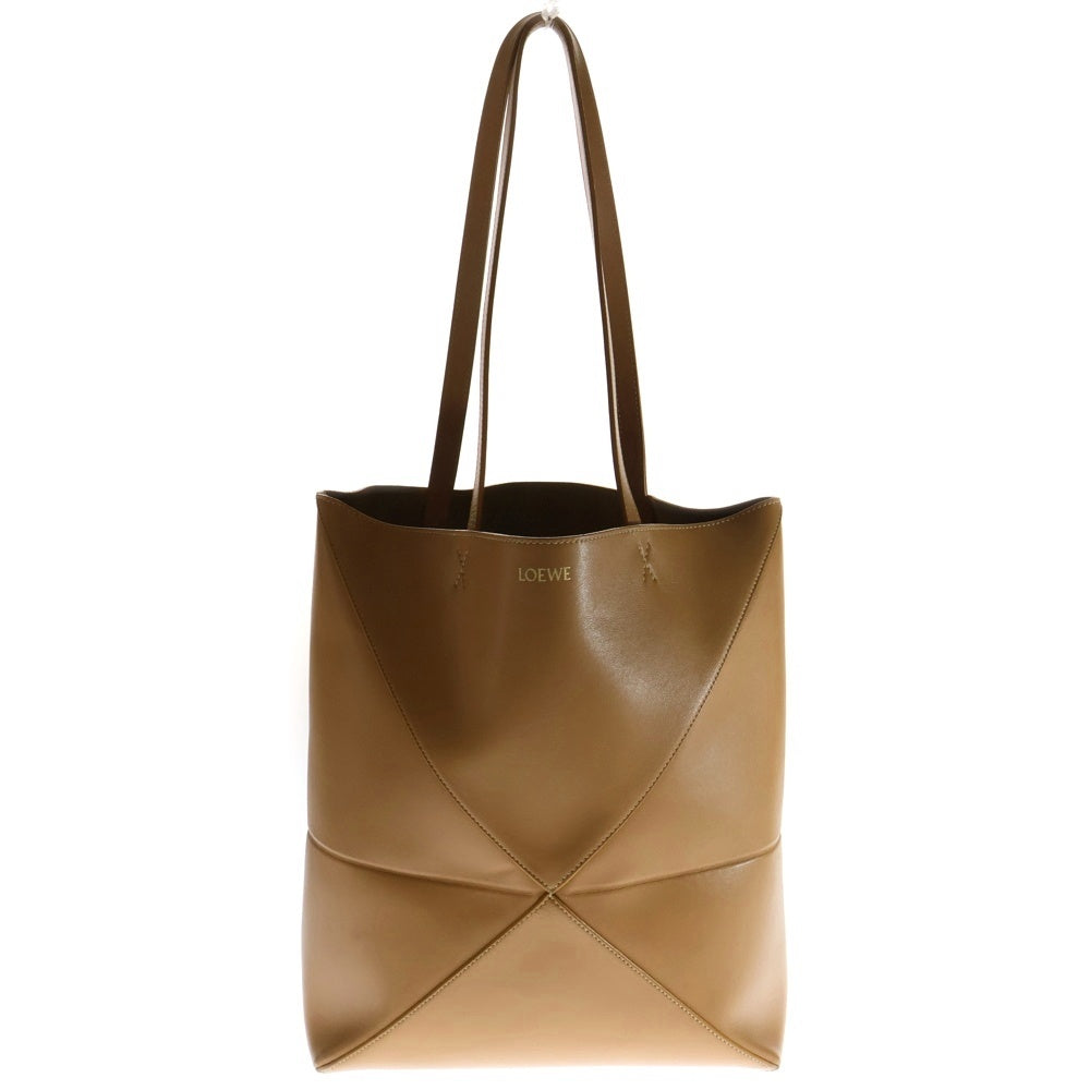 LOEWE(ロエベ) パズル フォルド トートバッグ ハンドバッグ ブラウン キャメル ブラウン レザー