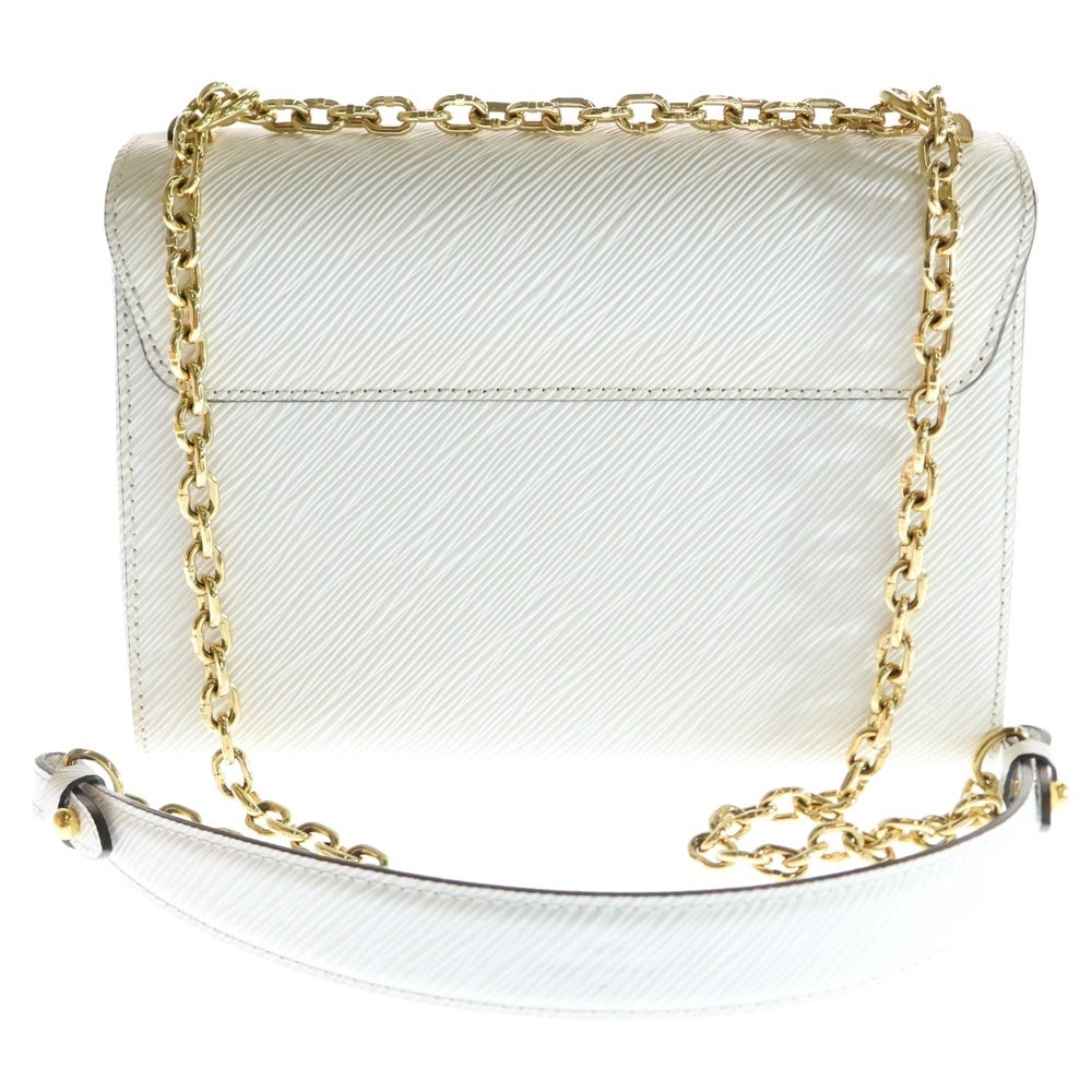 LOUIS VUITTON(ルイヴィトン) LV エピ ツイストMM Wチェーンレザーショルダーバッグ ホワイト レディース M55513