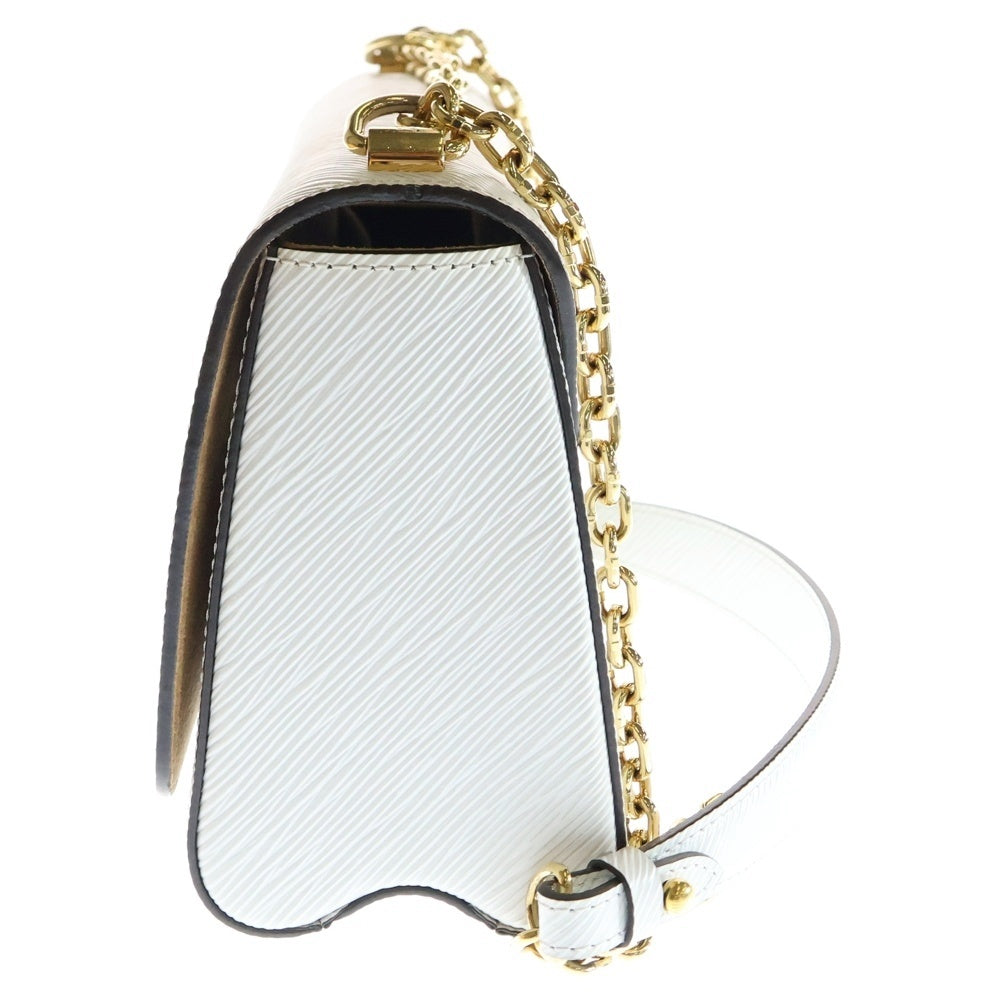 LOUIS VUITTON(ルイヴィトン) LV エピ ツイストMM Wチェーンレザーショルダーバッグ ホワイト レディース M55513