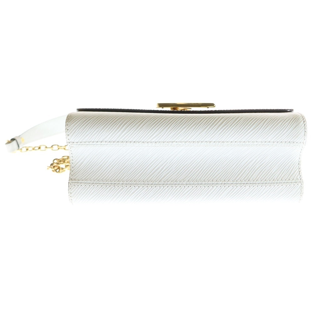 LOUIS VUITTON(ルイヴィトン) LV エピ ツイストMM Wチェーンレザーショルダーバッグ ホワイト レディース M55513