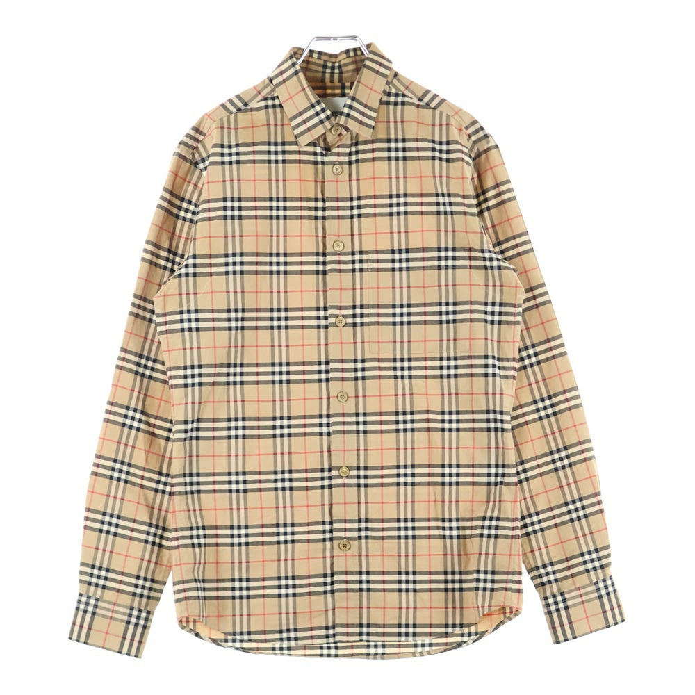 BURBERRY(バーバリー) ノバチェック総柄 ロングスリーブ 長袖シャツ ベージュ 8020966