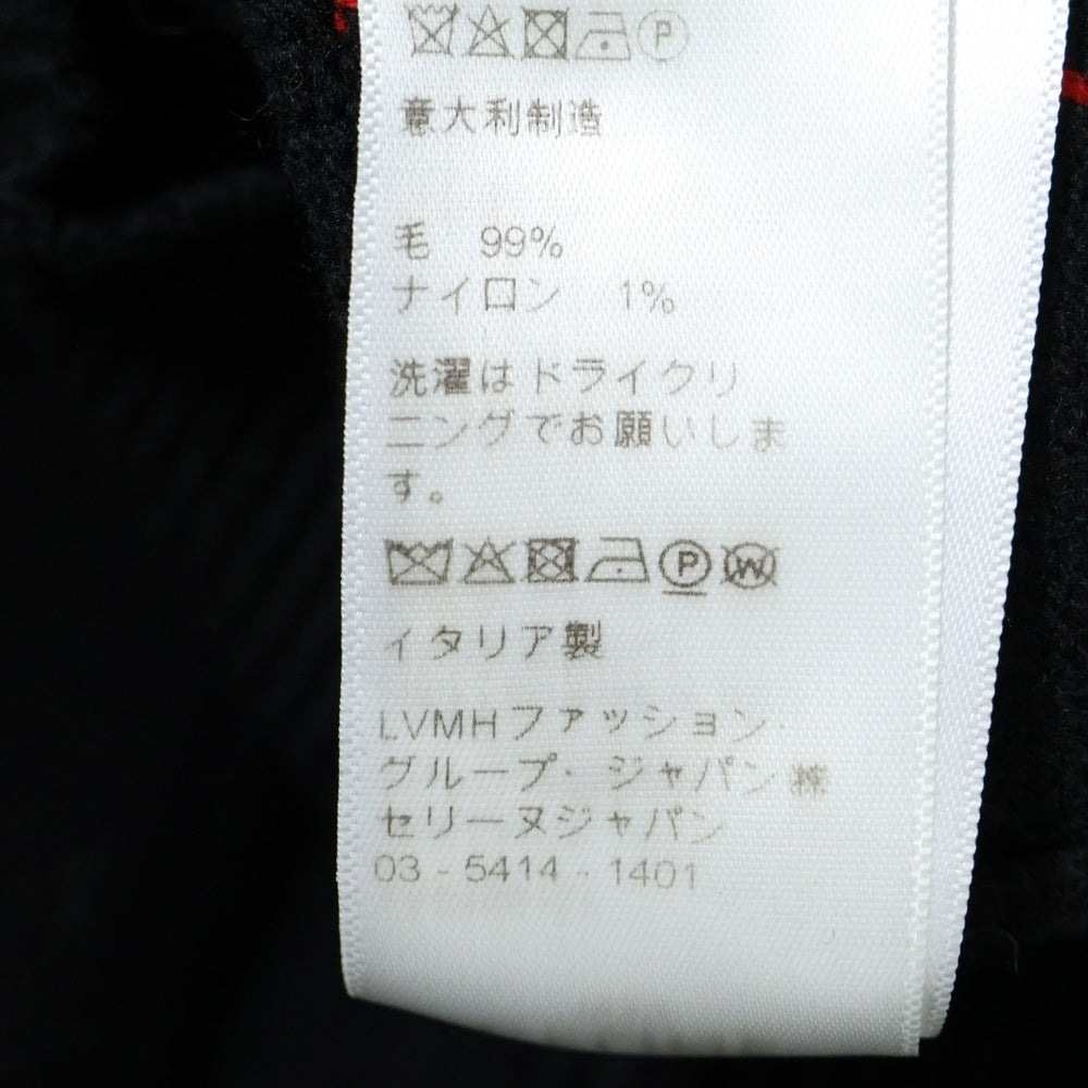 CELINE(セリーヌ) アーガイルチェック柄 Vネック ウール ロングスリーブ 長袖 ニット セーター ブラック/グレー 2A849915F