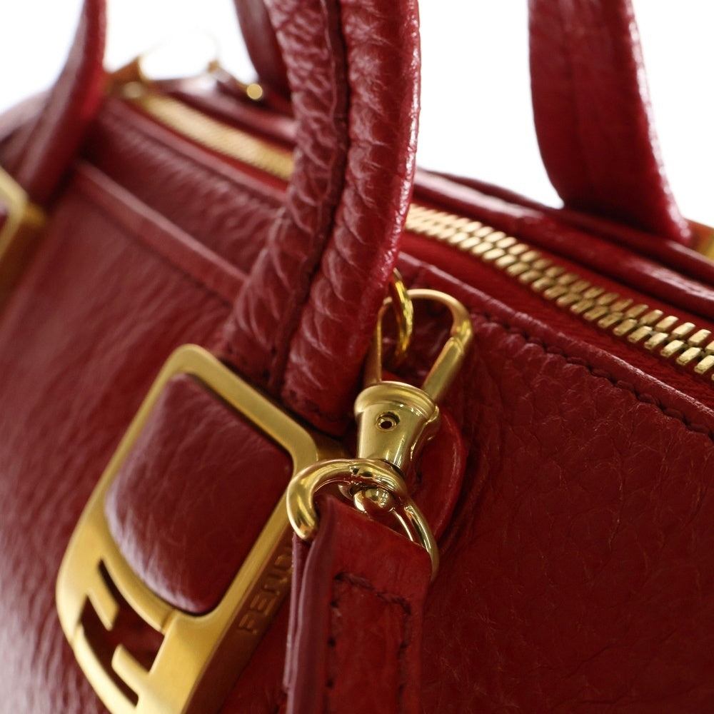 FENDI(フェンディ) カメレオン 2WAYバッグ ハンドバッグ ショルダーバッグ レッド ゴールド金具 レザー 8BL114-HXF