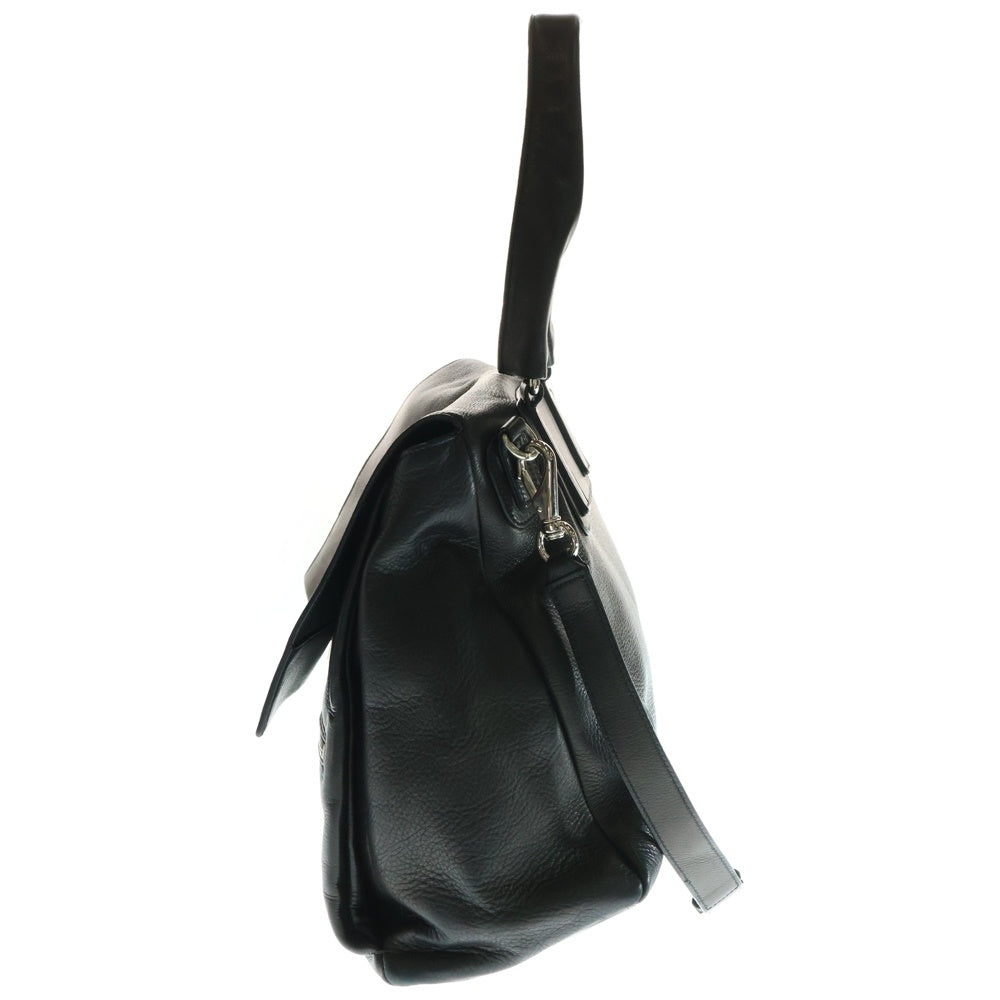 GIVENCHY(ジバンシィ) パンドラ ピュア ロゴプレート レザー 2WAY ハンド ショルダーバッグ シルバー金具 ブラック