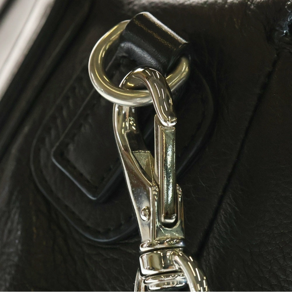 GIVENCHY(ジバンシィ) パンドラ ピュア ロゴプレート レザー 2WAY ハンド ショルダーバッグ シルバー金具 ブラック