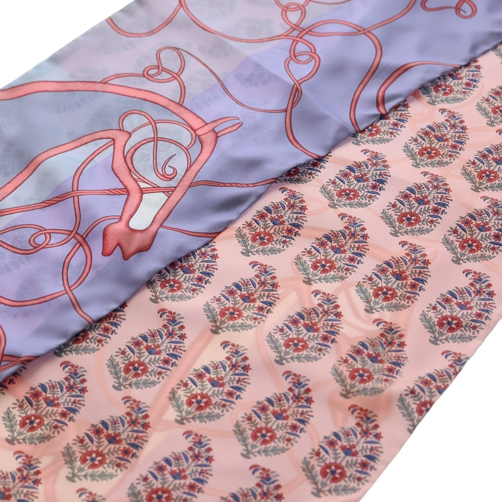 HERMES(エルメス) マキシツイリー COUP DE FOUET AU BLOC ブルー×ピンク シルク