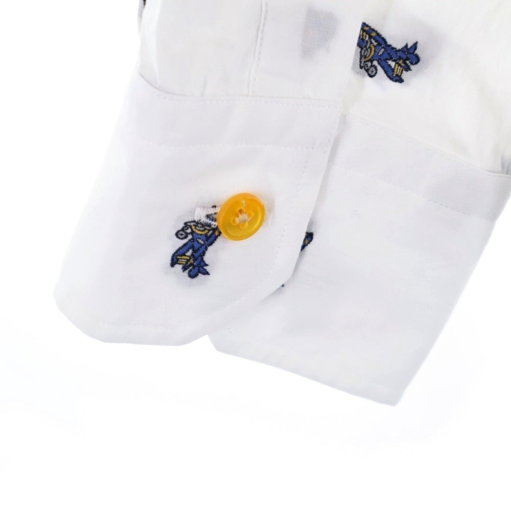 Mila Schoen(ミラショーン) 長袖刺繍シャツ 飛行機 ホワイト