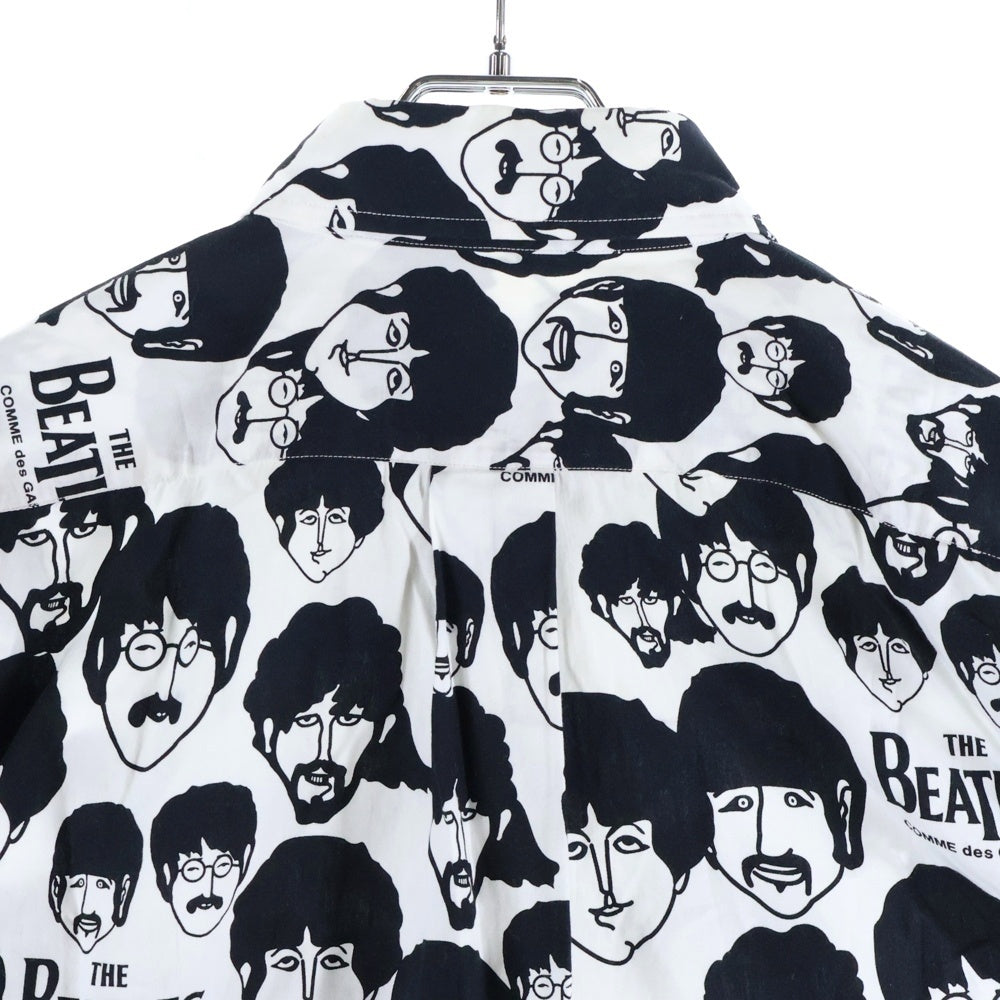 COMME des GARCONS(コムデギャルソン) THE BEATLES ビートルズ フェイス プリント長袖シャツ ホワイト VB-B001