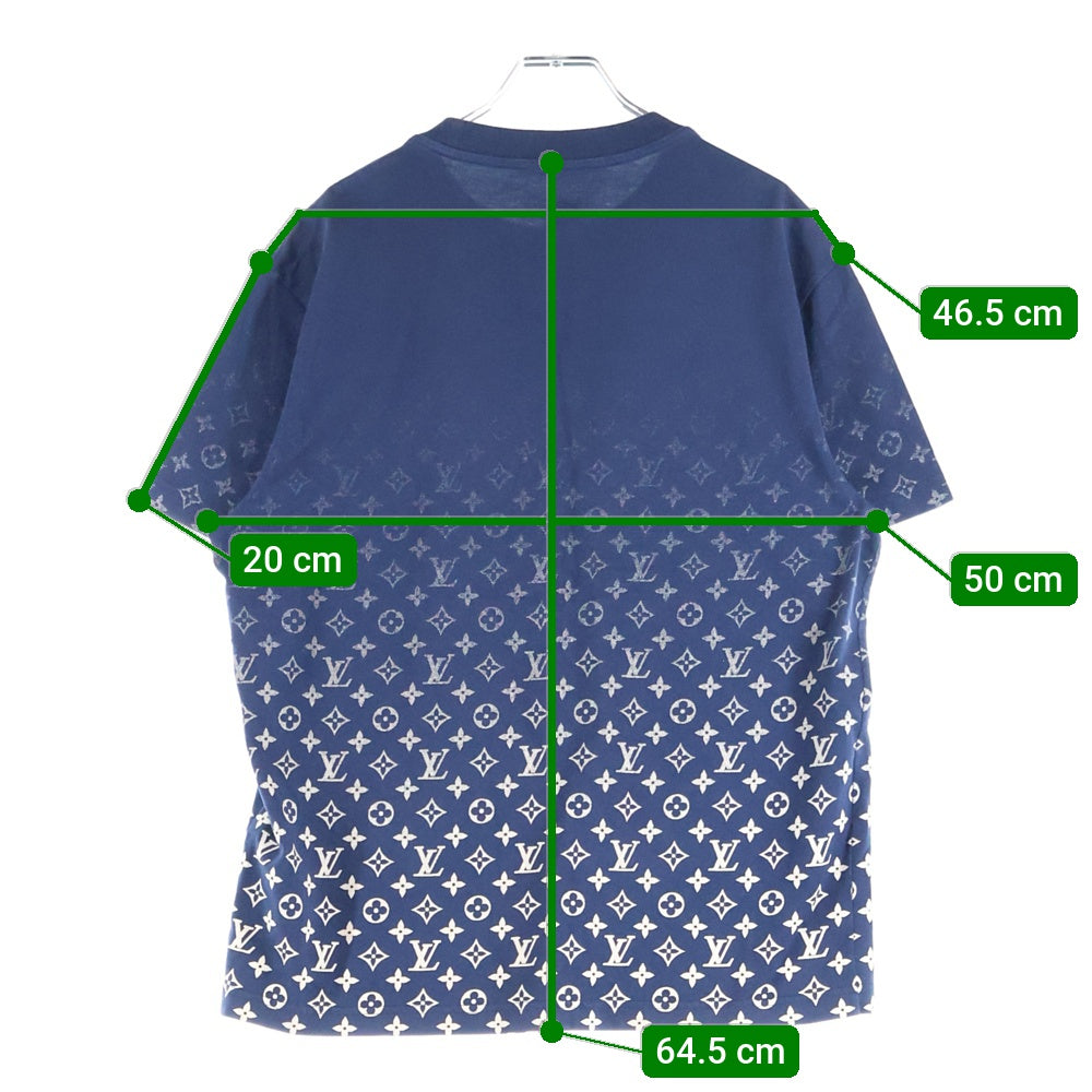 LOUIS VUITTON(ルイヴィトン) 22SS モノグラム グラディエント プリント クルーネック 半袖Tシャツ カットソー ネイビー RM221Q NPG HKY46W