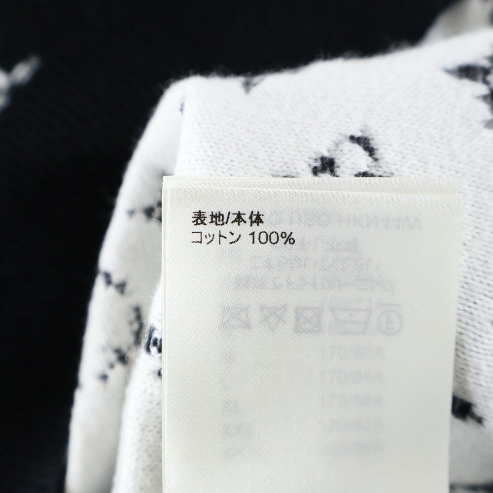 LOUIS VUITTON(ルイヴィトン) 22SS モノグラム グラディエント 総柄ジャガード クルーネック ロングスリーブ 長袖 コットン ニット セーター ブラック RM221Q USO HKN44W