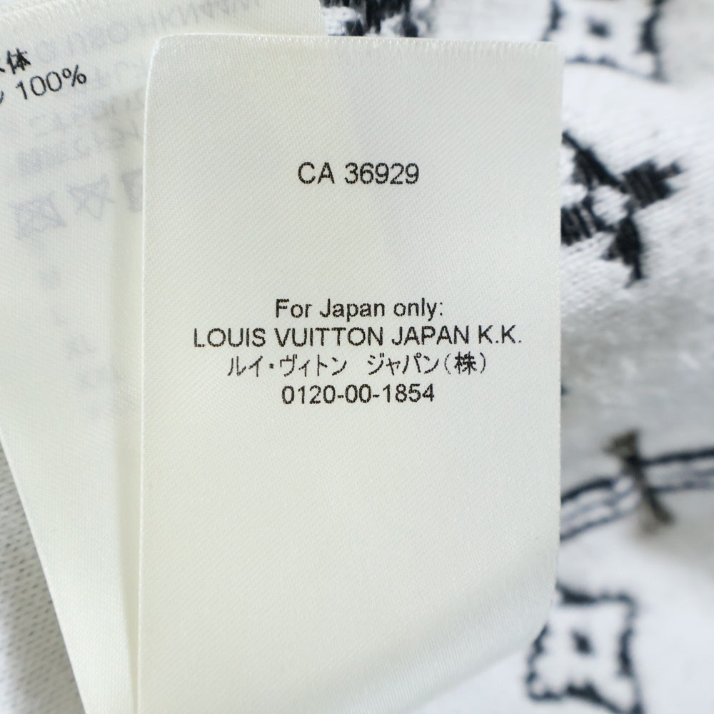 LOUIS VUITTON(ルイヴィトン) 22SS モノグラム グラディエント 総柄ジャガード クルーネック ロングスリーブ 長袖 コットン ニット セーター ブラック RM221Q USO HKN44W