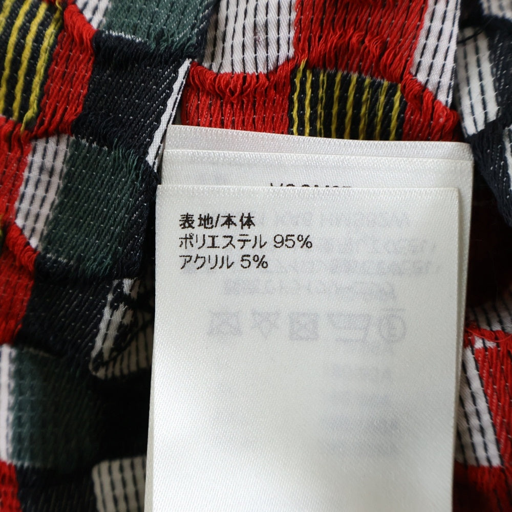LOUIS VUITTON(ルイヴィトン) 22SS Amen Break アーメンブレイク ダミエ総柄ジャガード ロングスリーブ 長袖シャツ マルチカラー レッド/ブラック RM221 KA6 HMS82W