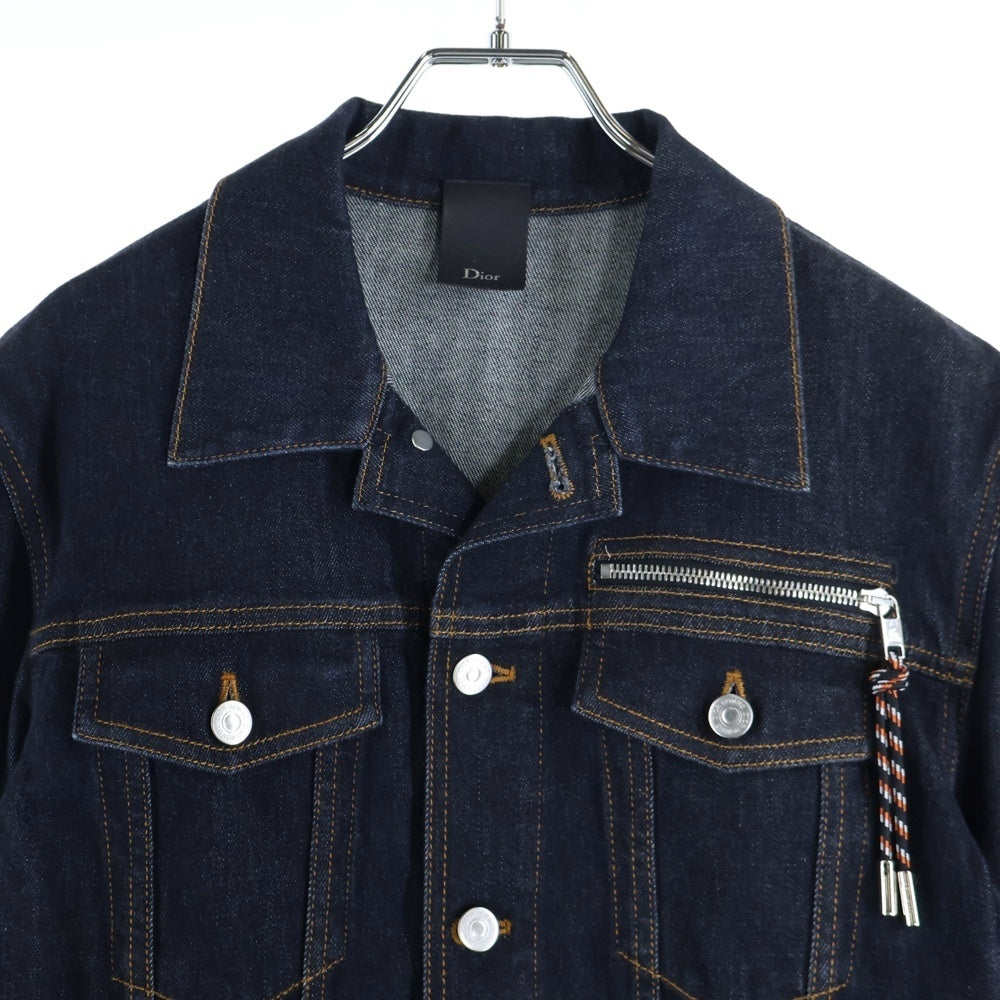 Dior HOMME(ディオールオム) 17AW ストラップチャーム ジップポケット デニム トラッカージャケット インディゴ 733C482T069X