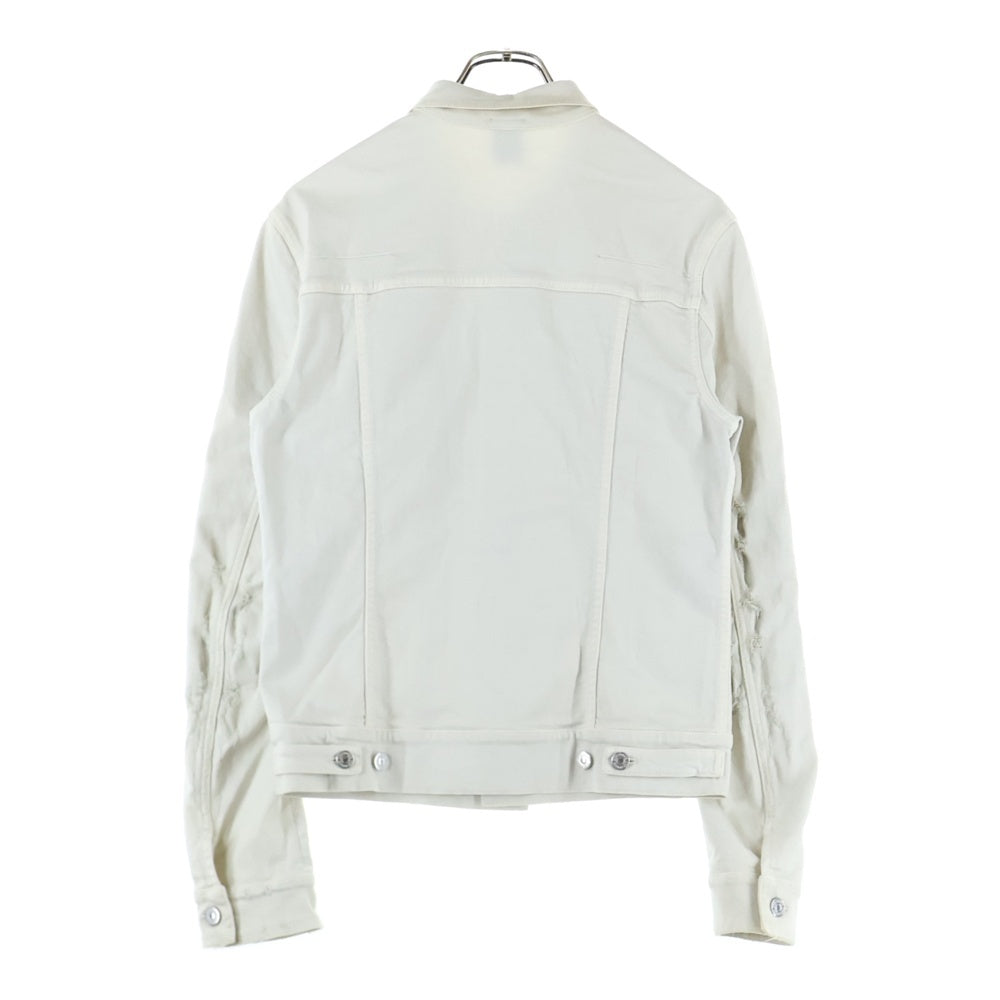Dior HOMME(ディオールオム) 17SS ダメージ加工 デニム トラッカージャケット ホワイト 763C437T004X