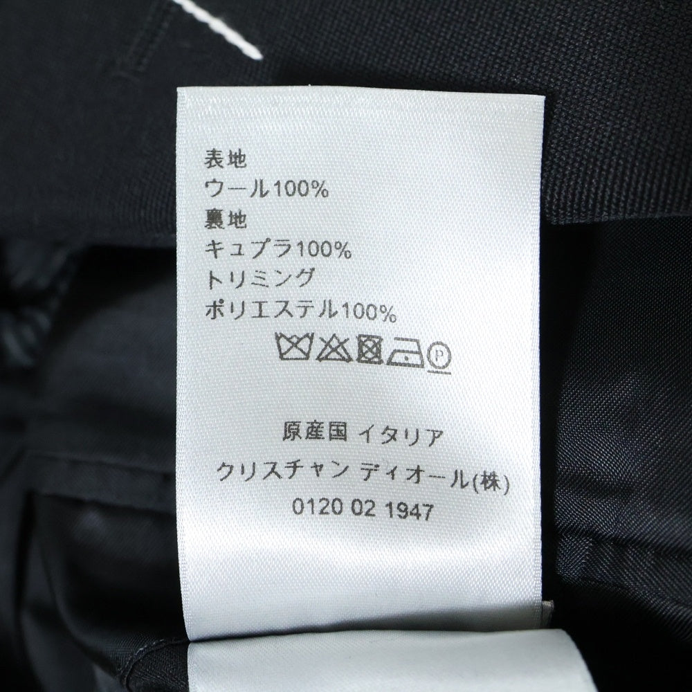 DIOR(ディオール) ATELIER アトリエ テープロゴ ウール 2B ナローラペル テーラードジャケット ブラック 86TC268X4211