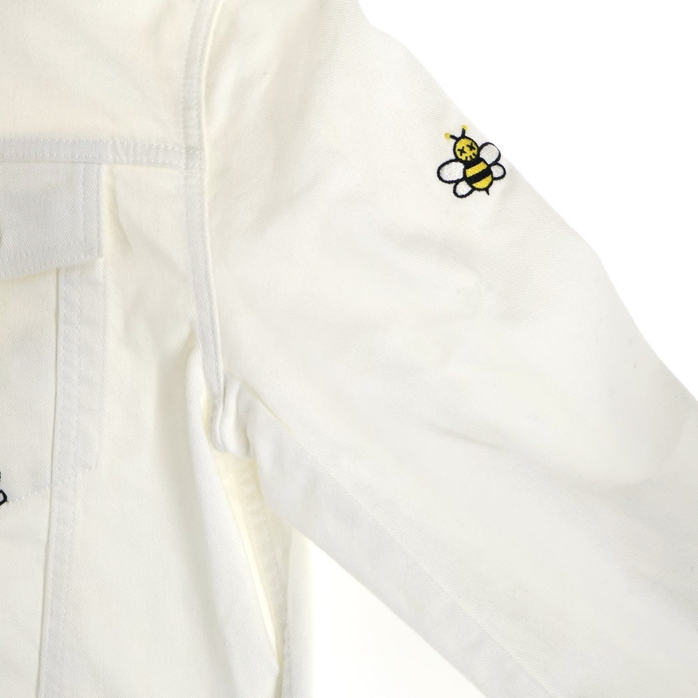 DIOR(ディオール) ×KAWS カウズ BEE 刺繍 デニム トラッカージャケット ホワイト 923C415W9489