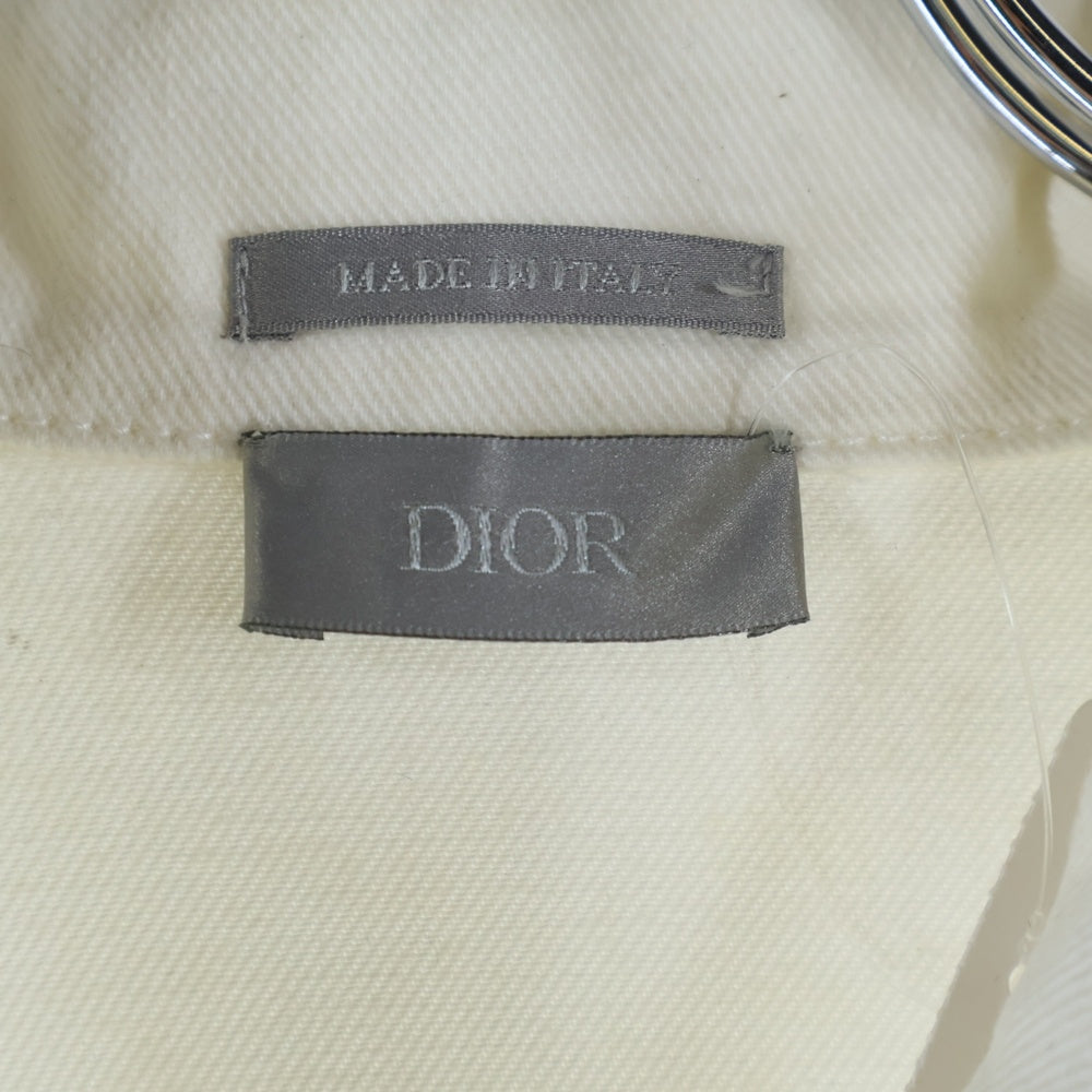 DIOR(ディオール) ×KAWS カウズ BEE 刺繍 デニム トラッカージャケット ホワイト 923C415W9489