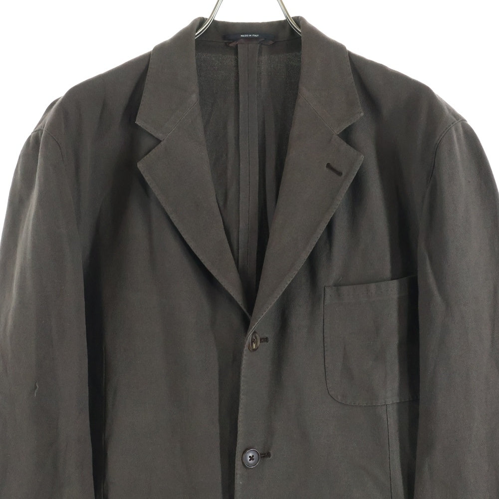 HERMES(エルメス) リネン 3B テーラードジャケット カーキ