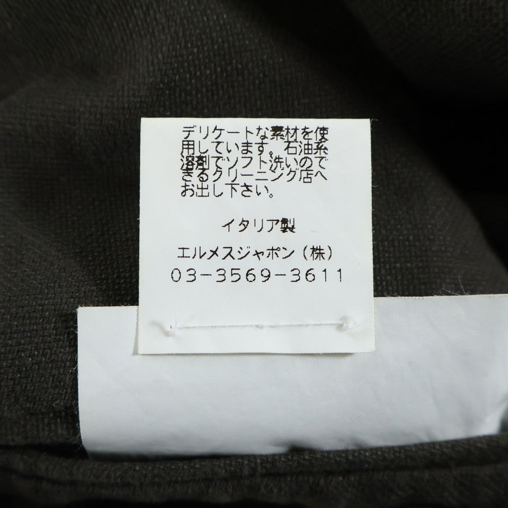 HERMES(エルメス) リネン 3B テーラードジャケット カーキ