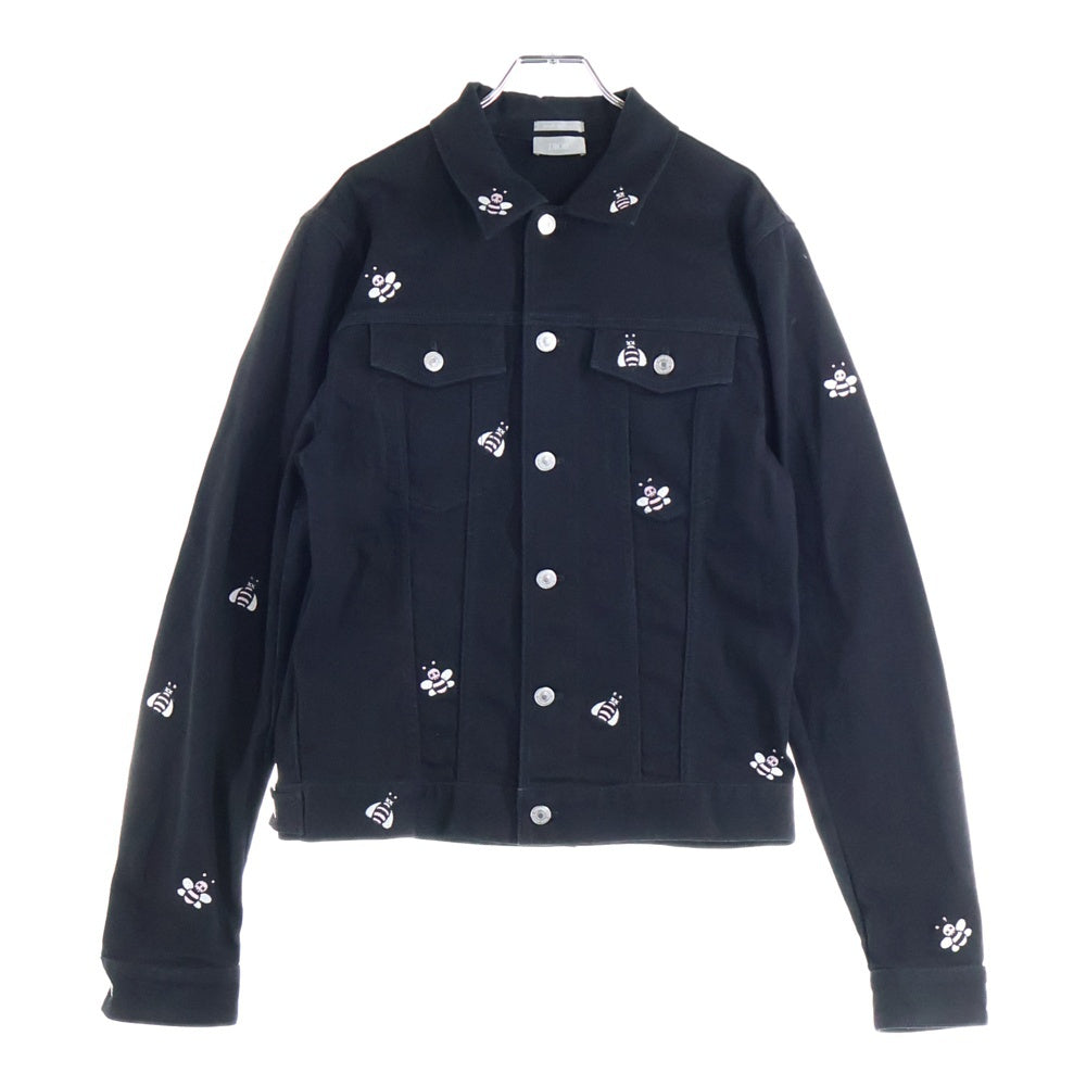 DIOR(ディオール) ×KAWS カウズ BEE 刺繍 デニム トラッカージャケット ホワイト 923C415W9493