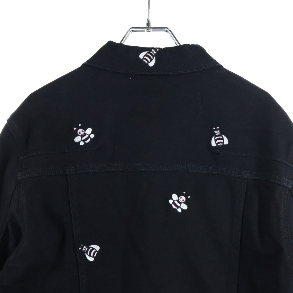 DIOR(ディオール) ×KAWS カウズ BEE 刺繍 デニム トラッカージャケット ホワイト 923C415W9493