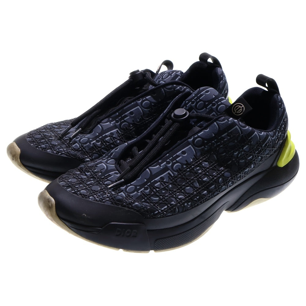 DIOR(ディオール) B24 オブリーク カナージュ ラバー レースアップ ローカットシューズ スニーカー ブラック/ネイビー