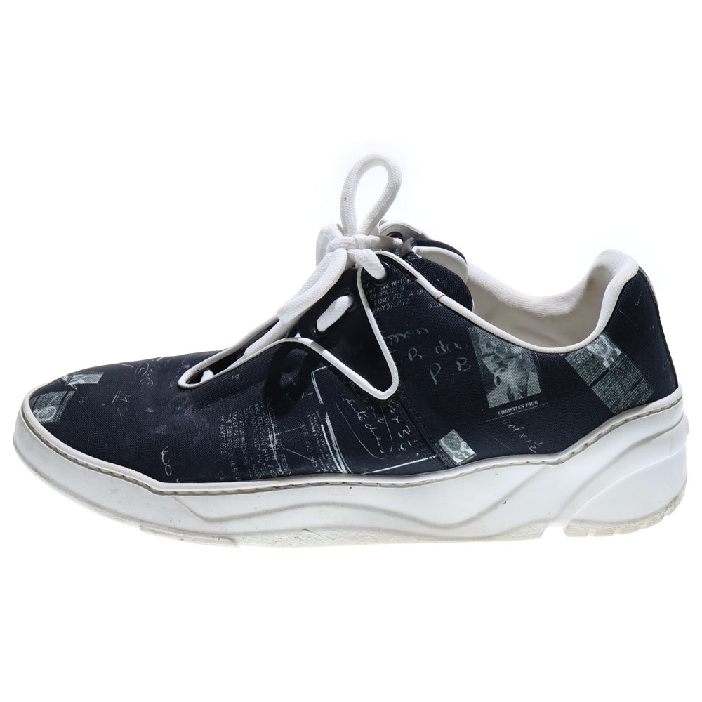 Dior HOMME ディオールオム グラフィティ 総柄 キャンバス レースアップ ローカットシューズ スニーカー ブラック Dior HOMME(ディオールオム) グラフィティ 総柄 キャンバス レース