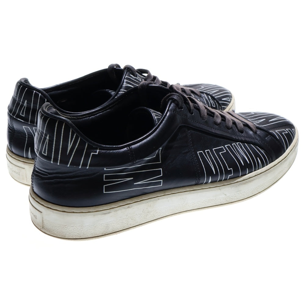 Dior HOMME(ディオールオム) 17AW NEW WAVE 総柄プリント レザー レースアップ ローカットシューズ スニーカー ブラック