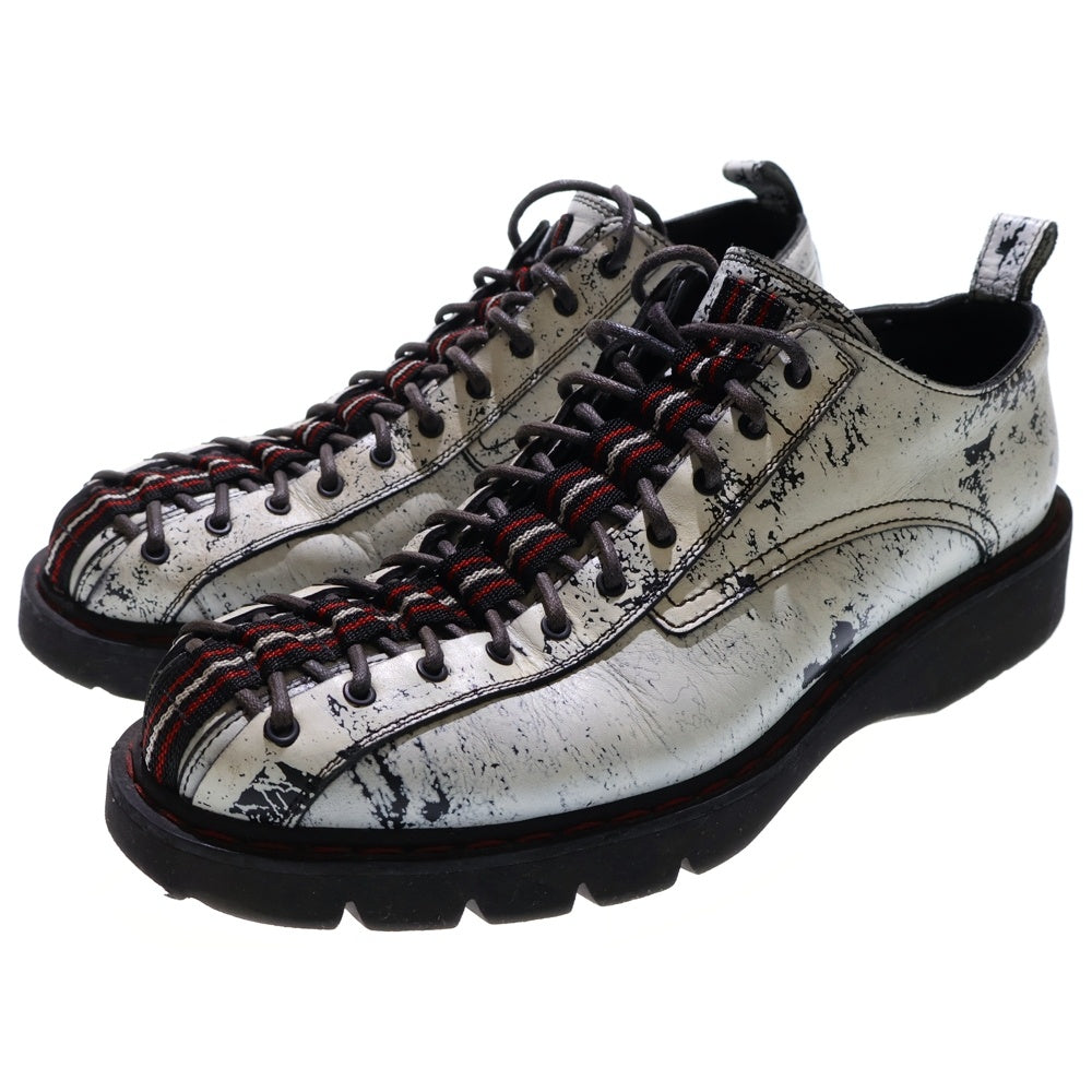 DIOR(ディオール) 17SS DERBY SHOES ダービー ペンキ加工 レザー レースアップ ローカットシューズ ホワイト