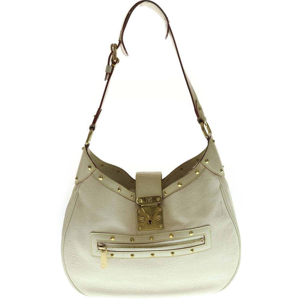 LOUIS VUITTON(ルイヴィトン) スハリ アフリオラン スタッズワンショルダーバッグ ハンドバッグ ホワイト レザー ゴールド金具 M92850