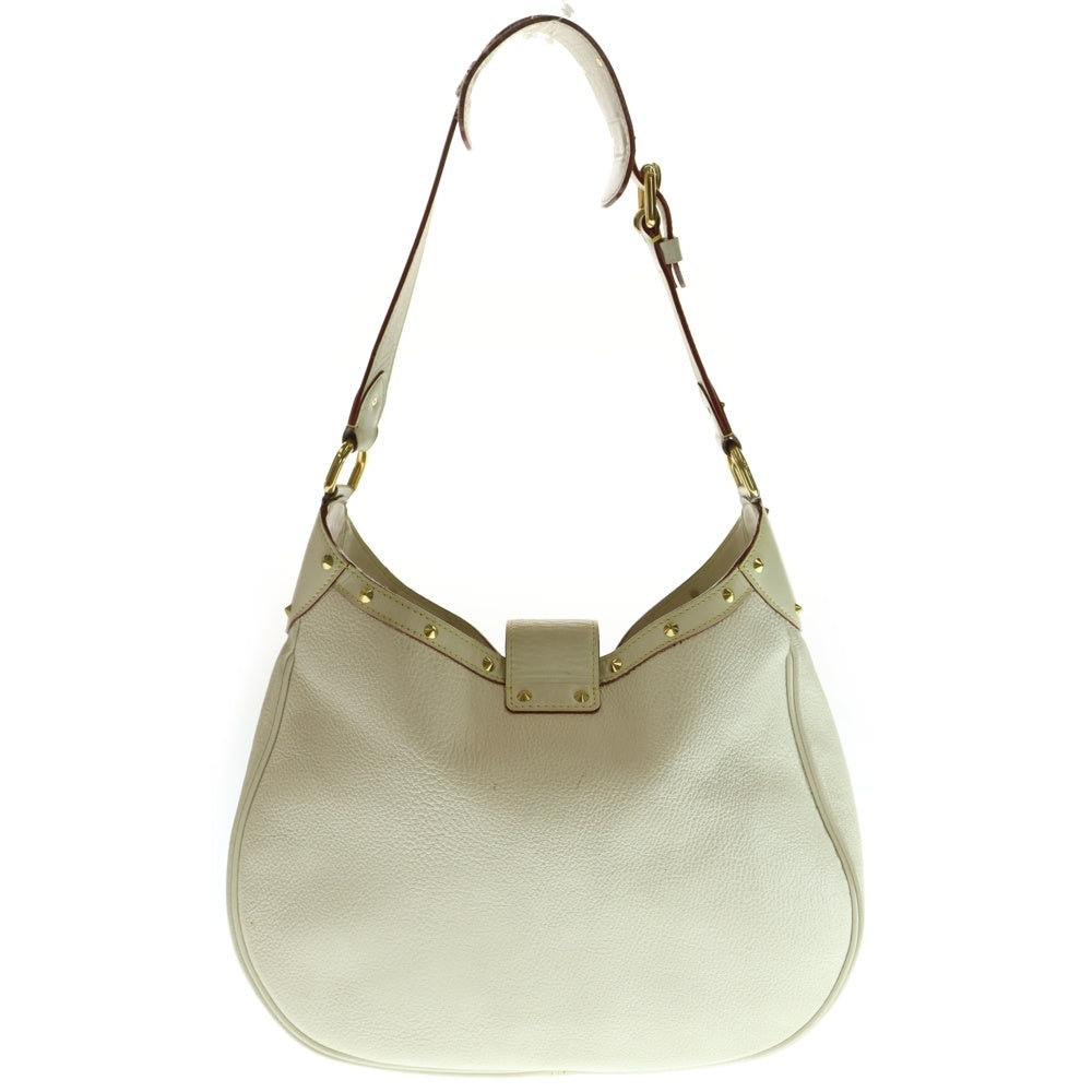LOUIS VUITTON(ルイヴィトン) スハリ アフリオラン スタッズワンショルダーバッグ ハンドバッグ ホワイト レザー ゴールド金具 M92850