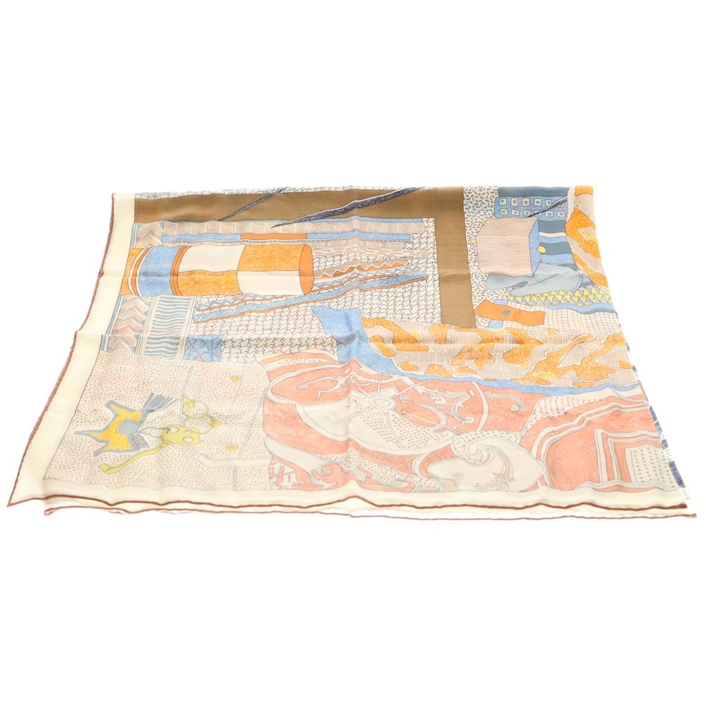 HERMES(エルメス) カレジュアン140 エルメスでランデブー スカーフ カシミヤ×シルク