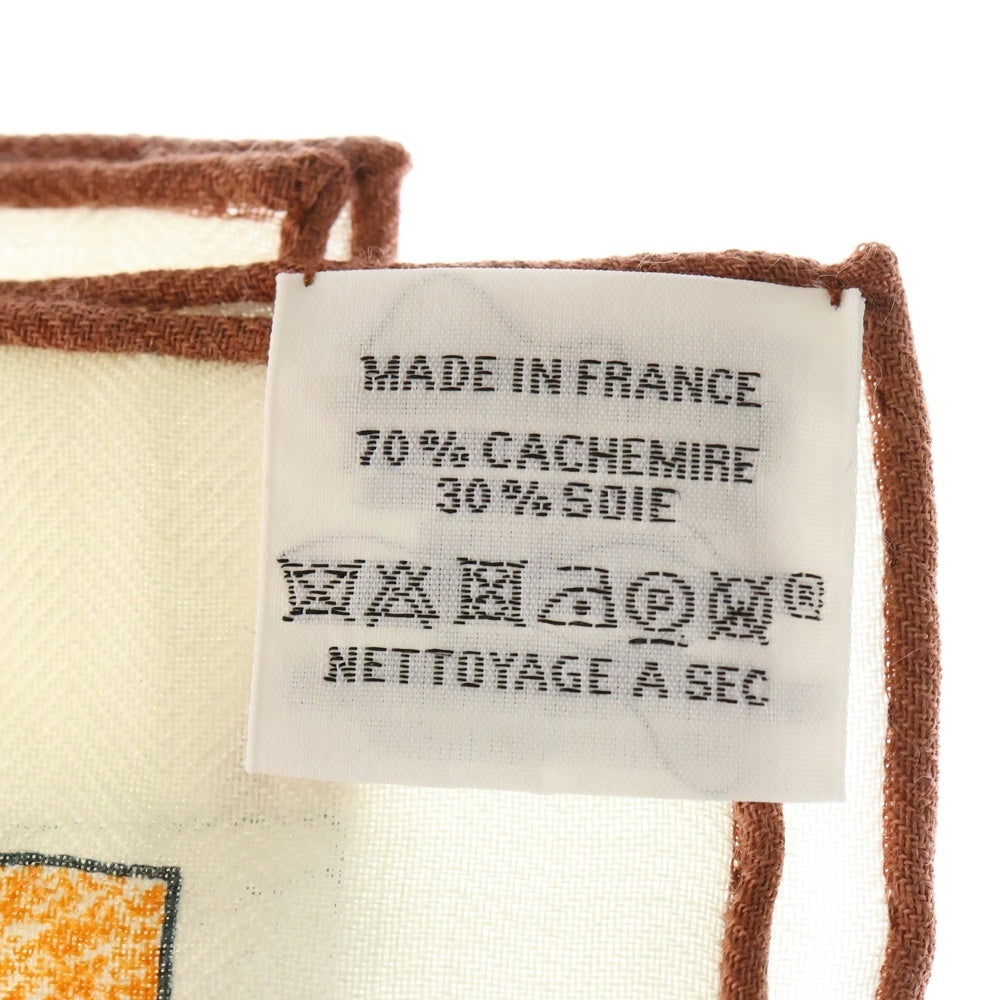 HERMES(エルメス) カレジュアン140 エルメスでランデブー スカーフ カシミヤ×シルク