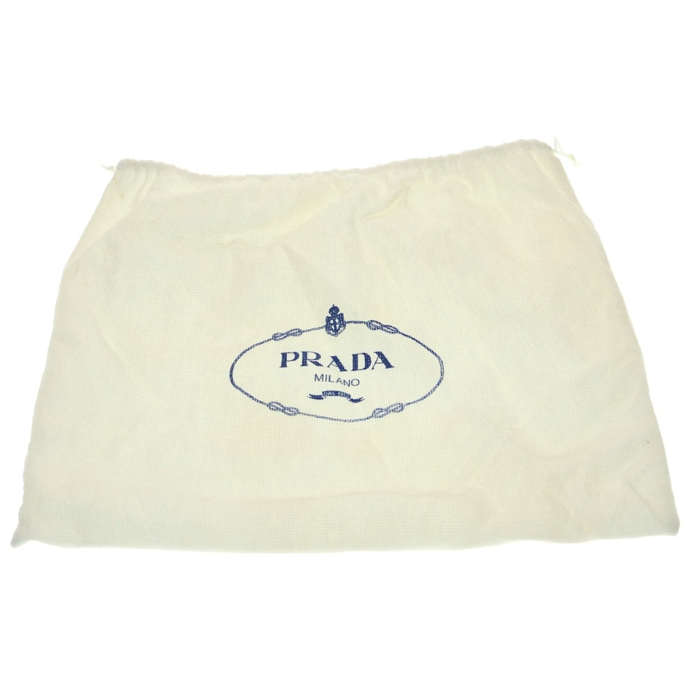 PRADA(プラダ) キルティング チェーンショルダーバッグ ハンドバッグ ミニバッグ カーキ グリーン ブラウン ナイロン レザー ゴールド金具