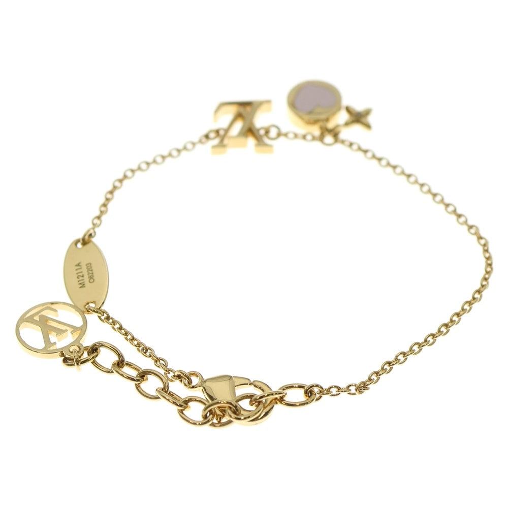 LOUIS VUITTON(ルイヴィトン) LVアイコニック ハート ブレスレット チェーン ゴールド M1211A