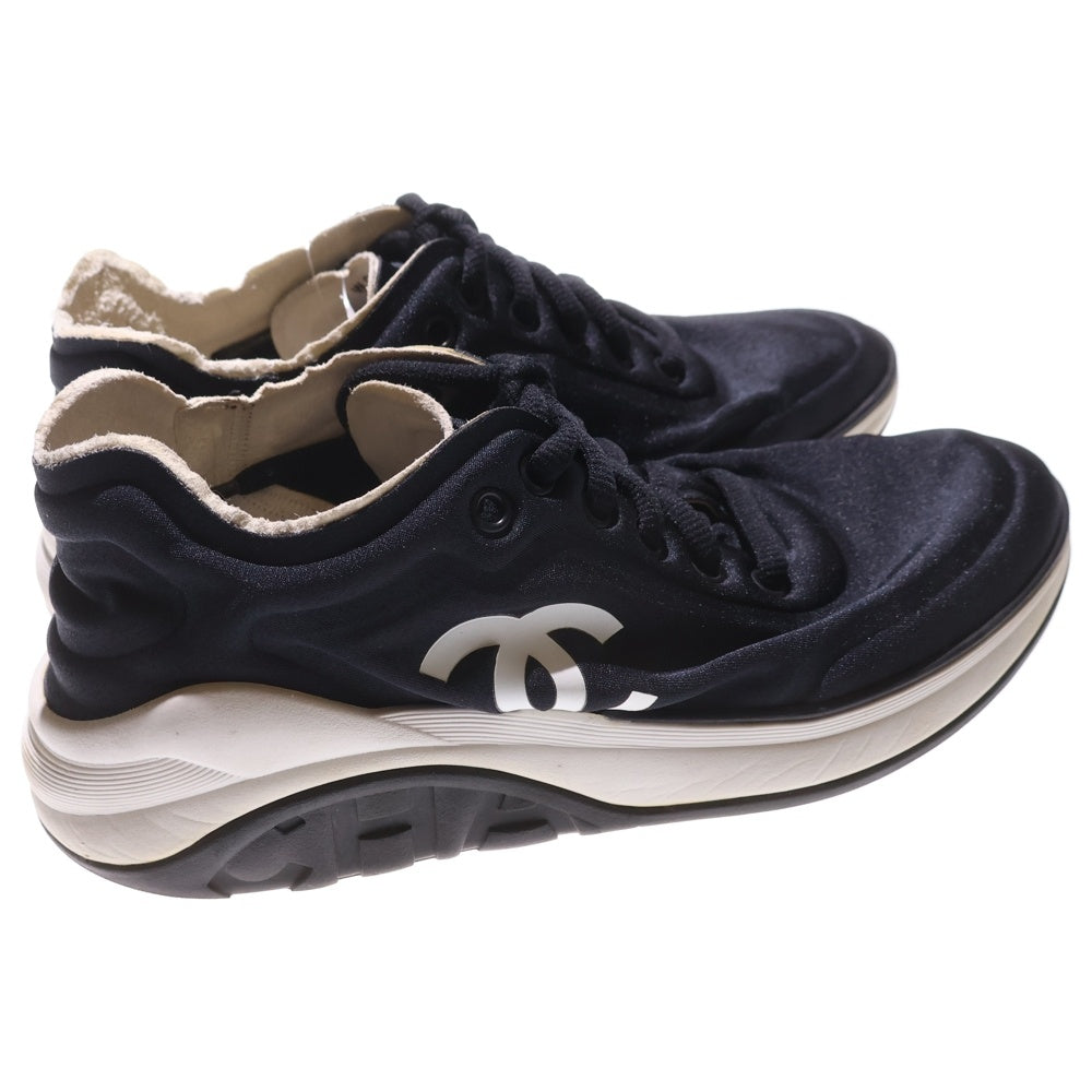 CHANEL(シャネル) ココマーク ナイロン レースアップ ローカットシューズ スニーカー ブラック レディース G34763