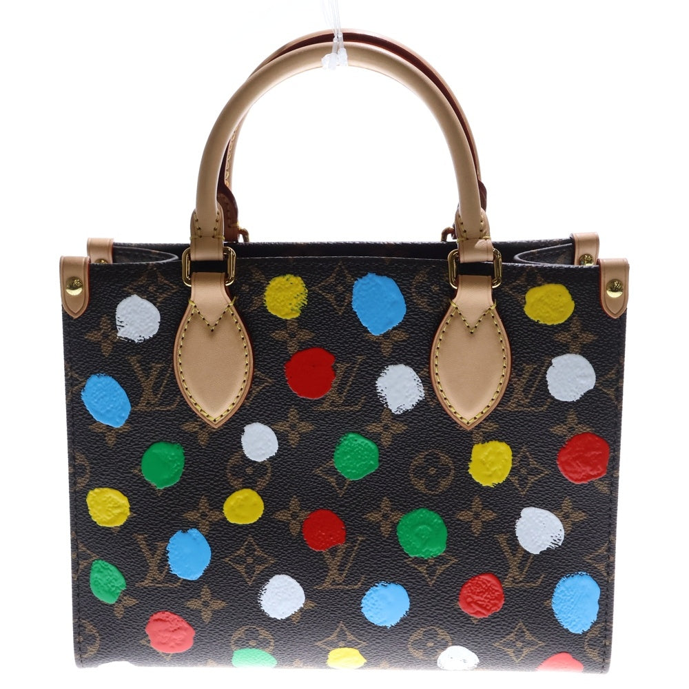 LOUIS VUITTON(ルイヴィトン) LV×YK モノグラム オンザゴーPM 2WAYバッグ ハンドバッグ ショルダーバッグ ブラウン×マルチカラー レザー×PVC M46380 ゴールド金具