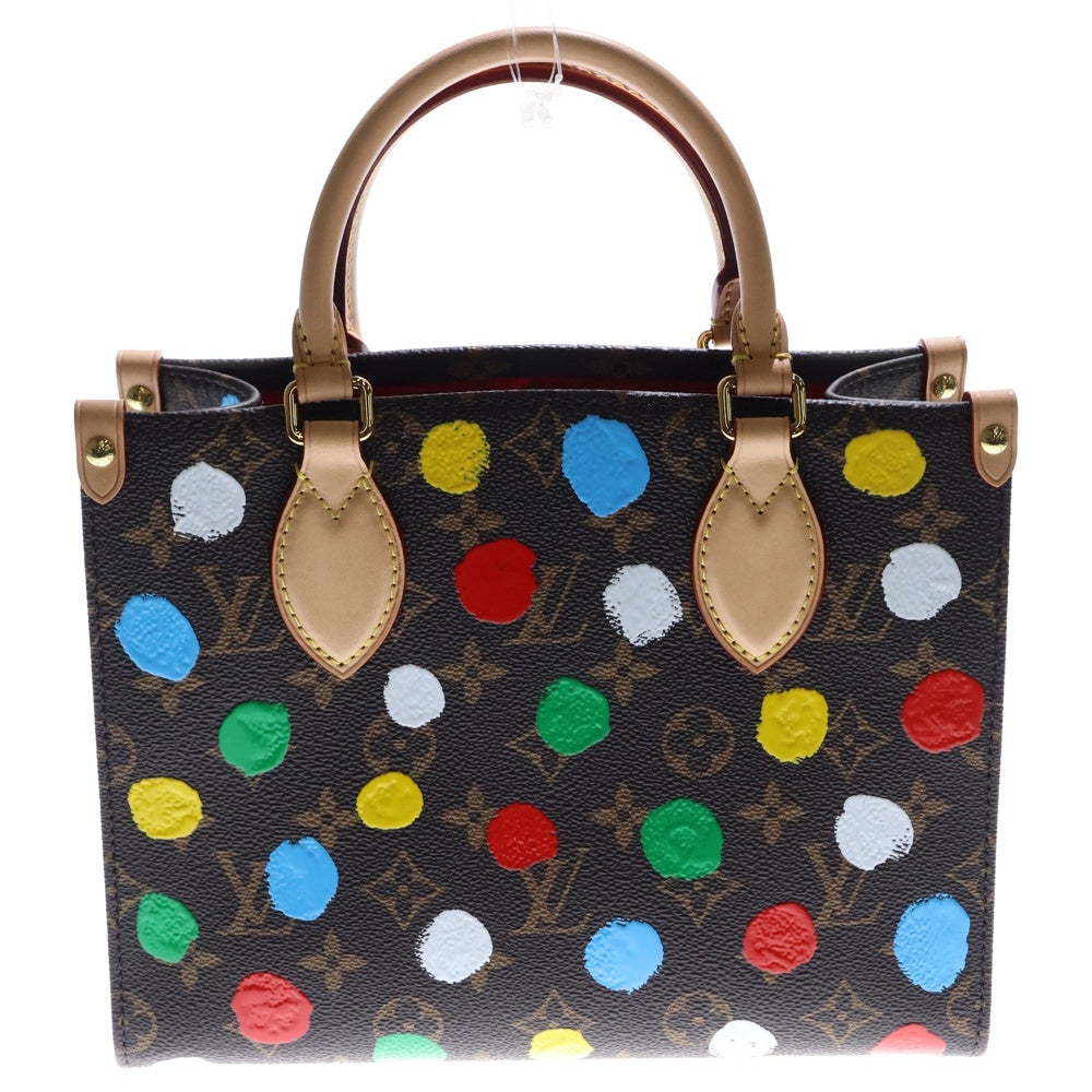 LOUIS VUITTON(ルイヴィトン) LV×YK モノグラム オンザゴーPM 2WAYバッグ ハンドバッグ ショルダーバッグ ブラウン×マルチカラー レザー×PVC M46380 ゴールド金具