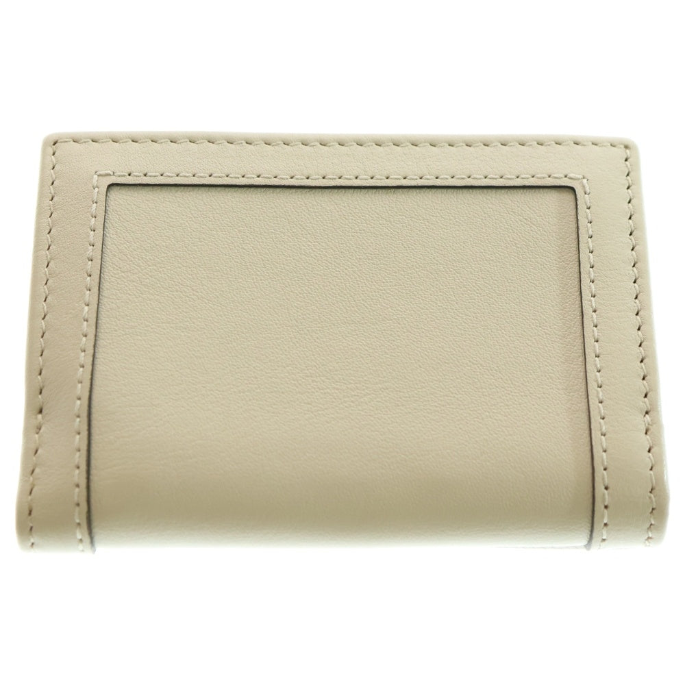 GUCCI(グッチ) バンブー GGマーモント 三つ折り財布 コンパクトウォレット コインケース ホワイト レザー 658633 ゴールド金具